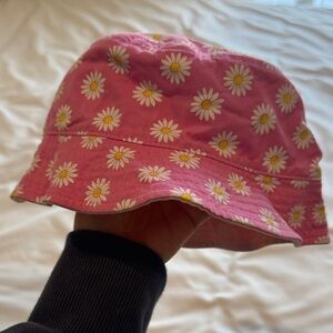 Pink Daisy Kids Bucket Hat